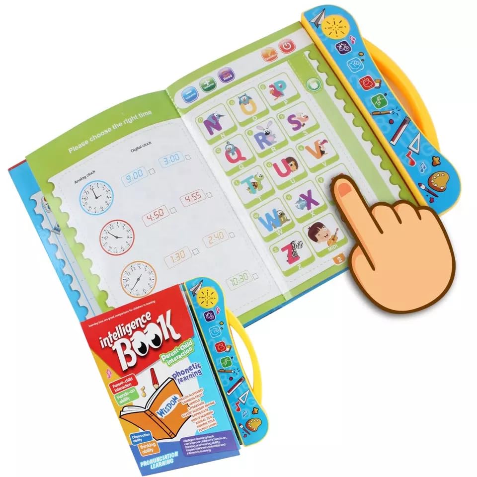 Kidzopia Intelligence Book, Musical English Educational Phonetic Learning Book for 3 + Year Kids