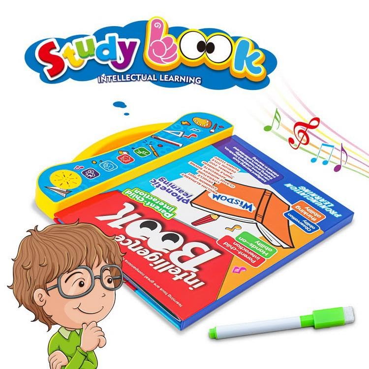 Kidzopia Intelligence Book, Musical English Educational Phonetic Learning Book for 3 + Year Kids