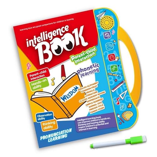 Kidzopia Intelligence Book, Musical English Educational Phonetic Learning Book for 3 + Year Kids