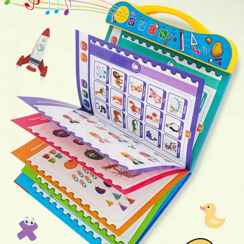 Kidzopia Intelligence Book, Musical English Educational Phonetic Learning Book for 3 + Year Kids